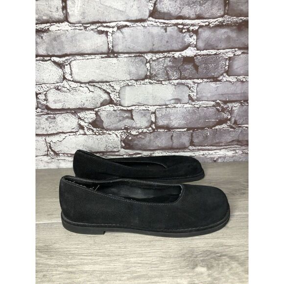 L.L. Bean Black Suede Genuine Leather Round Toe Casual Flats Women Sz 8M US/39EU - Picture 15 of 16